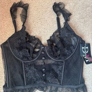 Black Lace Bustier by